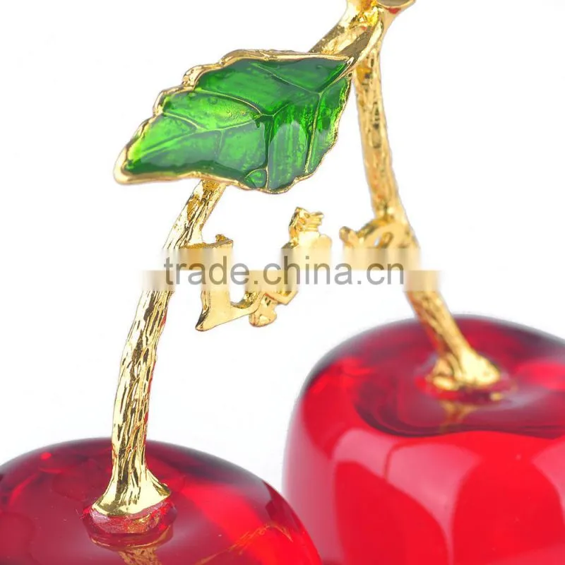 Factory oem cherry for home decoration k9 hanging glass crystals