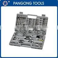 High quality BSP taps and dies and drill bit in metal box hand tool kit