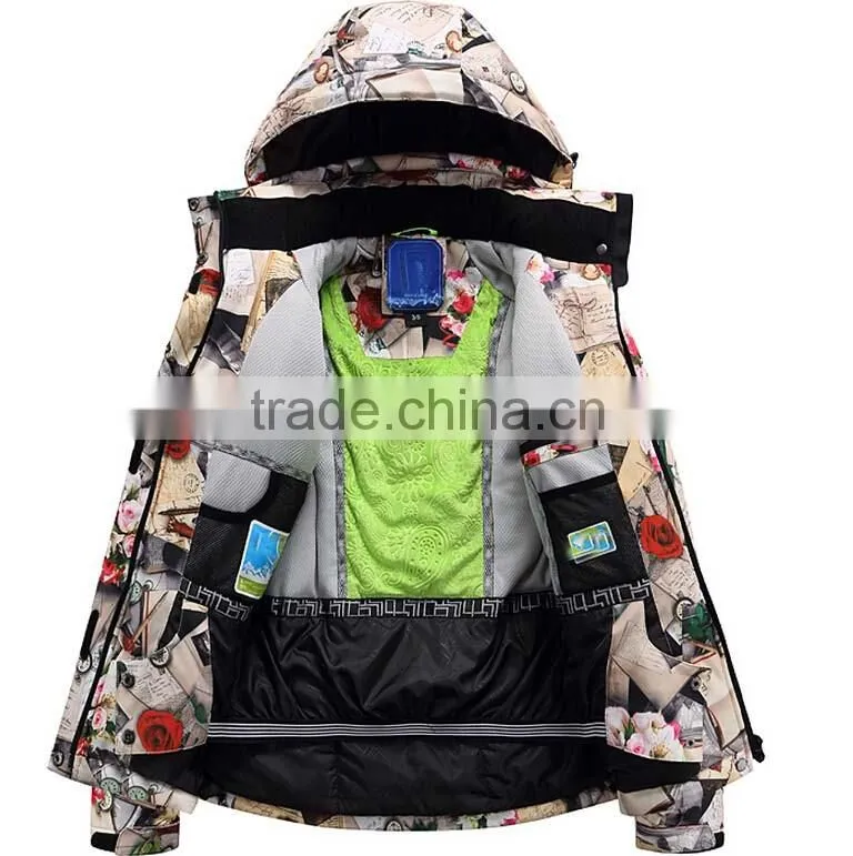 Custom Lady Colorfull Plus Size Ski Jacket