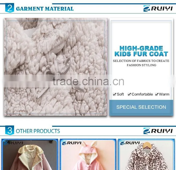 chinese factory wholesale boutique children clothes lamb wool winter coat