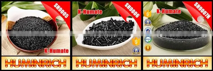 Huminrich Shenyang Black Shiny Crystal Potassium Humate Organic Fertilizer Silicon