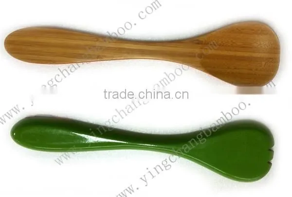Bamboo wood tasting mixing caddy spoons