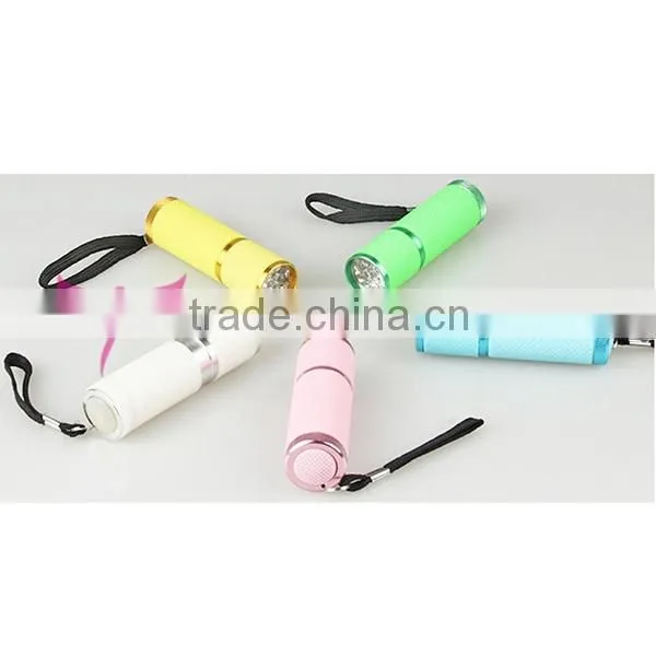 UV light nail dry flashlight torch, Nail Polish Nail Shellac UV Gel 9 LED UV Flashlight