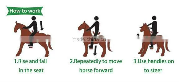 Happy Island kids and adult Multi-style mechanical ride on horse toys for sale