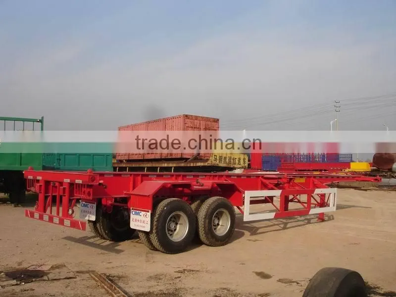Cheap &best-selling Yellow 40FT Two-Axle Skeletal chassis Semi-Trailer