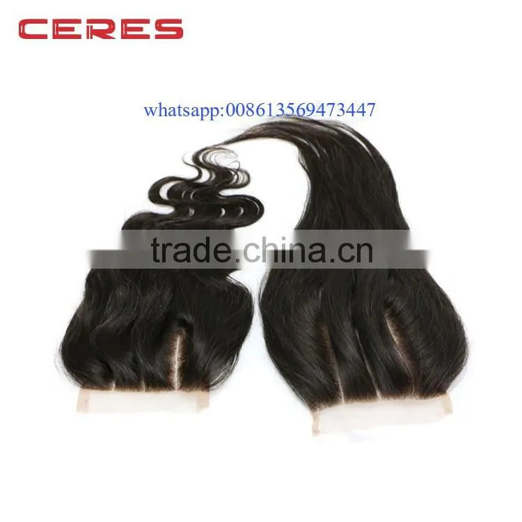 Fast Shipping 100% Full Cuticle cheap lace Indian Hair Silk Base Closures