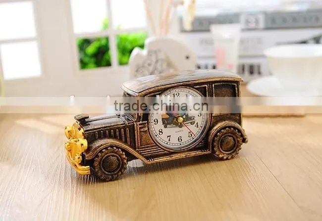 Classic car alarm digital pointer plastic table clock