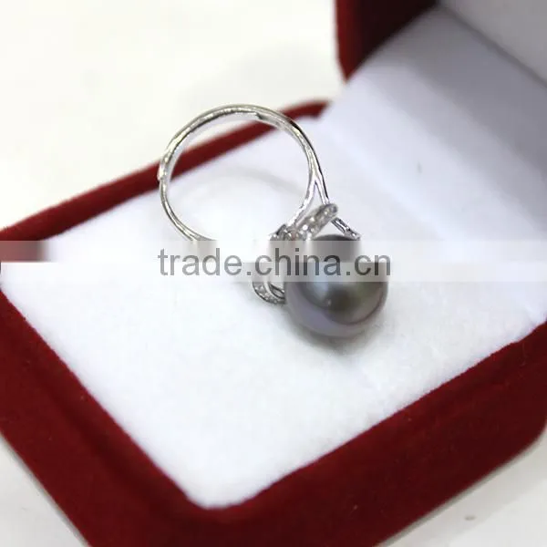 fine design pearl price wholesale round pearl ring real 925 silver ring