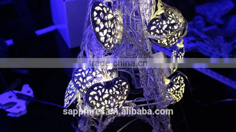 LED battery string light The heart in the iron Christmas wedding holiday party outdoor indoorstring light