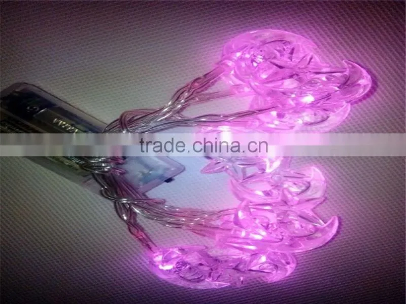 10L led battery moon and star light led christmas string light