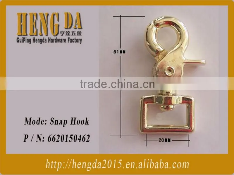 Silver fashion lady handbag snap bag hook
