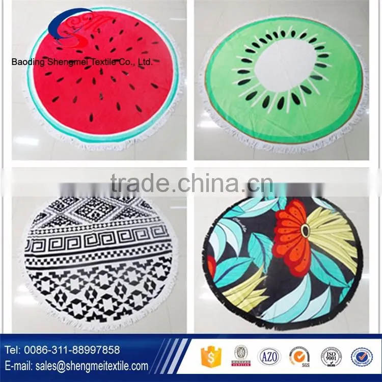 Premium quality and most popular cotton round towel beach softtextile
