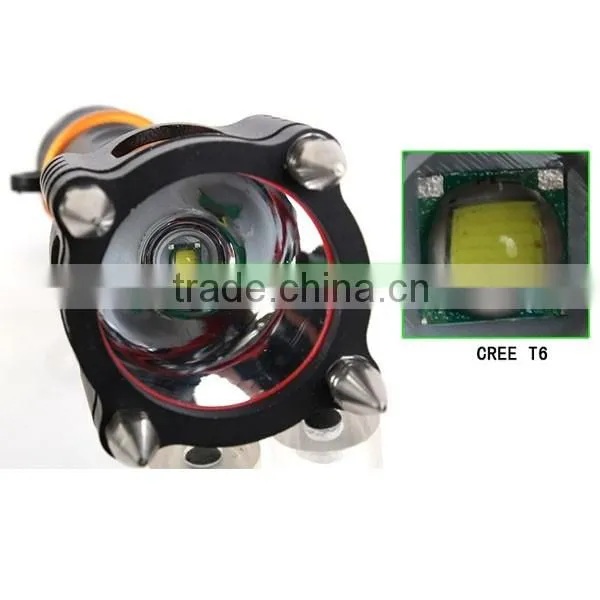 1196 Function 4 In 1-Alarm/Window Breaker 10W XML T6 aluminum material led flashlight