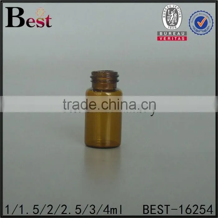 1ml 2.5ml 4ml 6ml 7ml 8ml high quality colored borosilicate glass tube bottle for testing