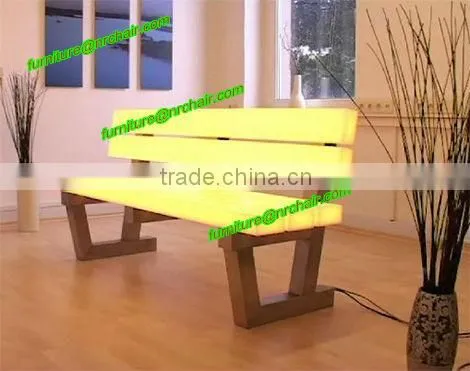 shanghai commercial furniture event rental wholesale acrylic led illumilated bench