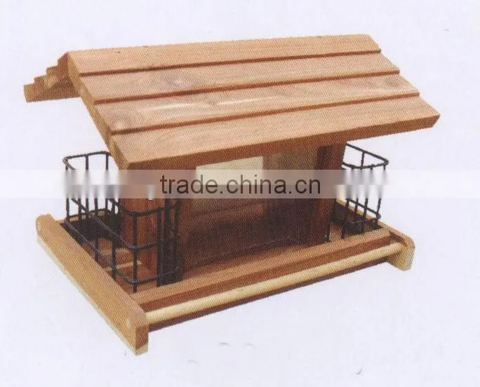 LEAFFY-Red Cedar Wood Bird Feeder BF3104