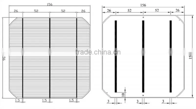 High efficiency Photovoltaic NSP Taiwan Brand solar cell for solar panel