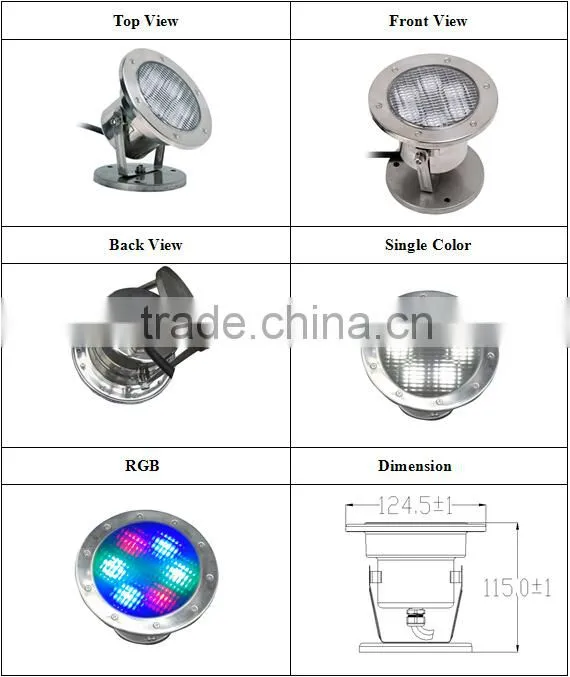 IP68 LED underwater light 6W pool light