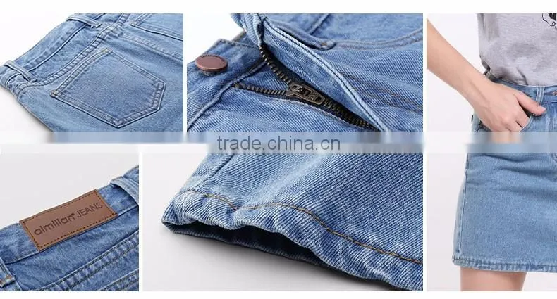 Hot Sale New style Popular 100%cotton jean skirts for women skirt SK-01