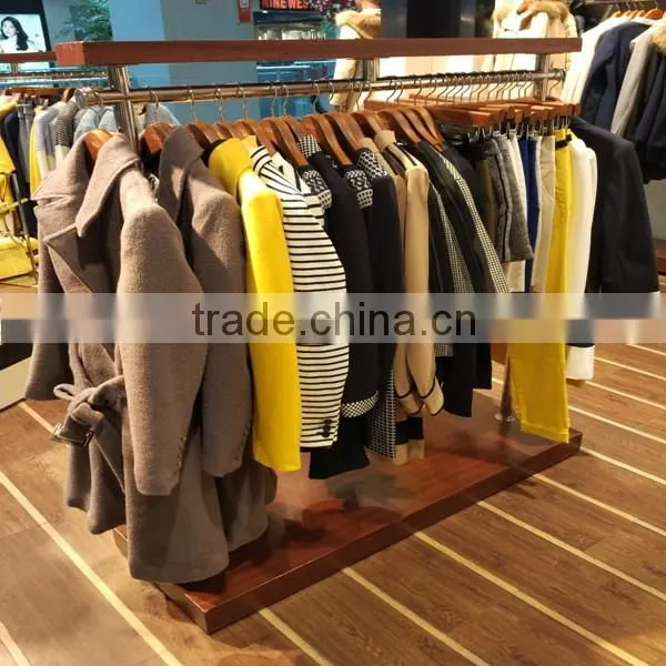 wood retail clothing store furniture display rack