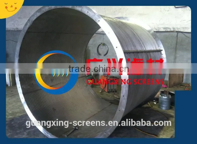 SS304 wedge Wire rotary drum screen for food process