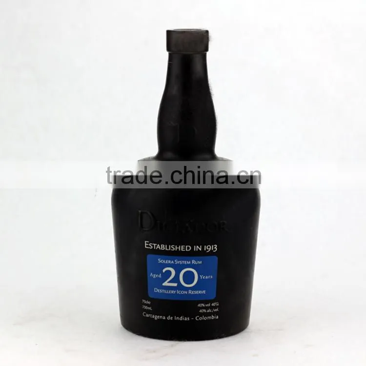 750ml frosted spirit bottle manufacturer matte white vodka glass bottle custom rum bottle