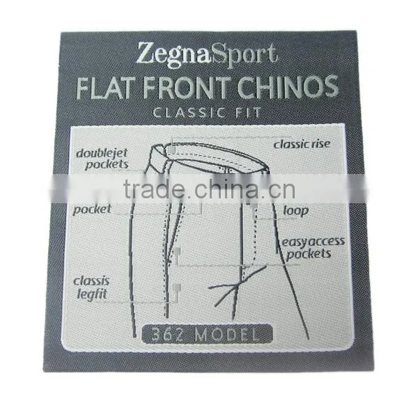 Custom Fashion High Density Damask Woven Cloth Badges
