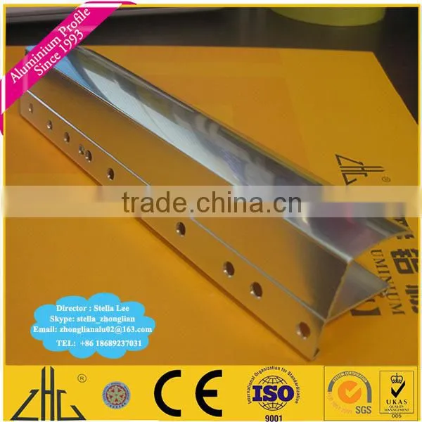 Wow!! Mechanical polishing oxidation processed, chemical polishing aluminium, 20um anodized polished aluminium profile factory