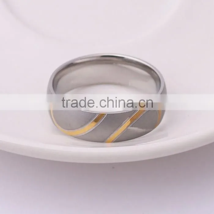 Wholesale Vintage Style 316L Stainless Steel Simple Gold Ring Designs