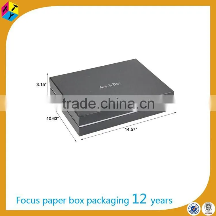 custom supplies black apparel packaging set up box