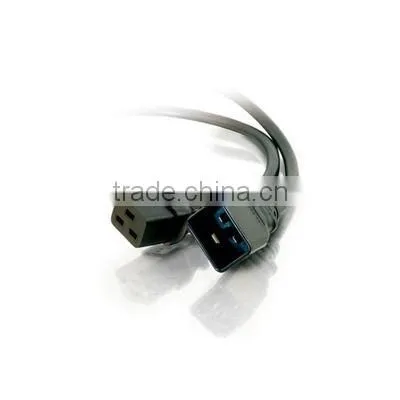 high quality 250V 15A 14AWG AC power extension cable IEC C20 to IEC C19