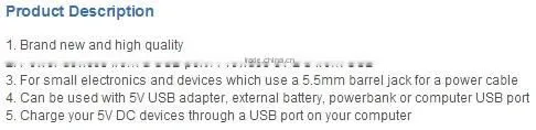 Hot Selling DC Power Cable 1.5M USB To DC 5.5MM Power Spring Coiled Cable