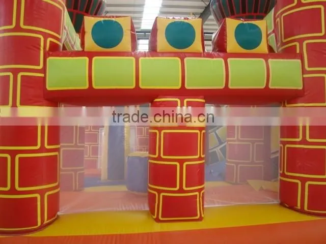 2016 popular outdoor inflatable slide bouncer small obstacle slide
