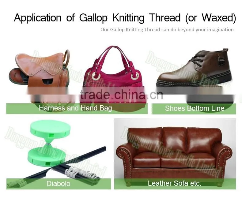 100% polyester Thread for making shoes Gallop Knitting thread