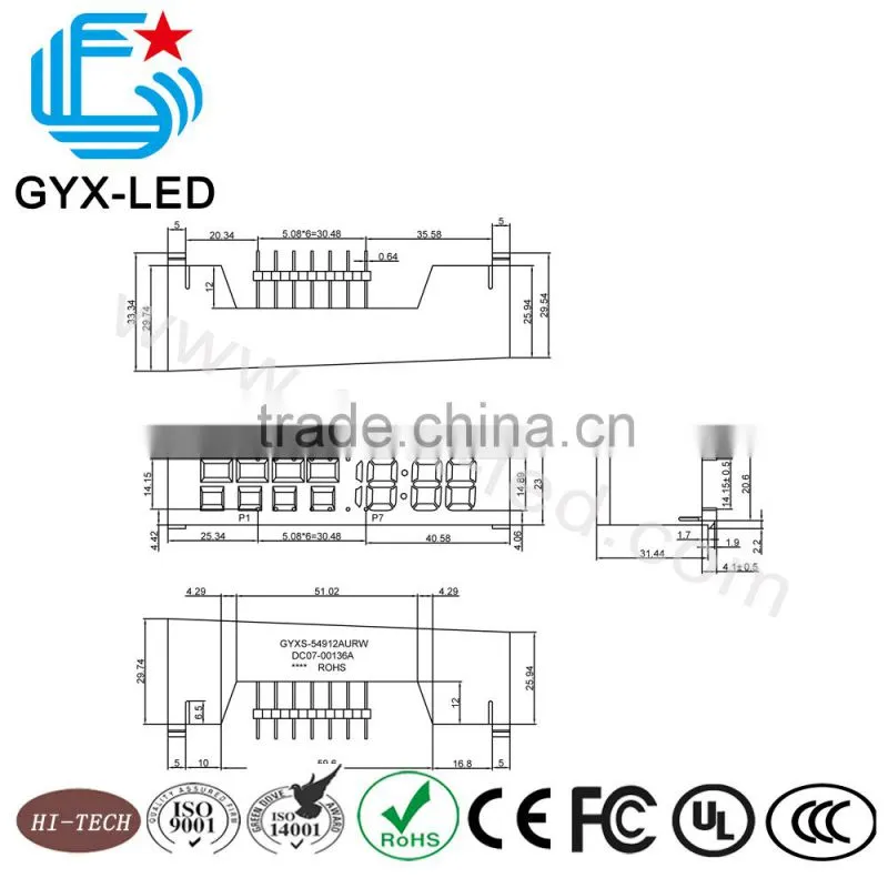 hot sale ice blue color Custom Samsung Washing machine LED display module