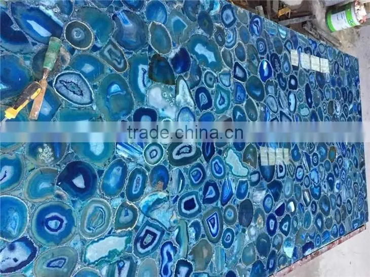 Blue onyx tile slab stone for decoration