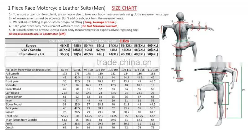 Motorbike leather suit/motorcycle racing custom suit