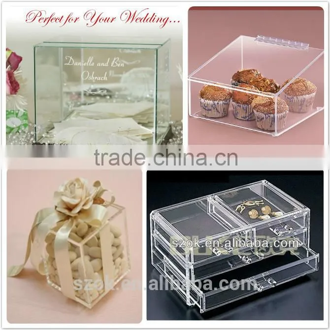 customized high clear acrylic rounded layered food display rack promotional