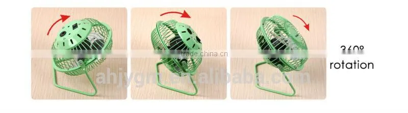 Different Sizes Metal USB Mini Desk Fan