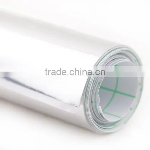 6'' * 60'' Chrome Mirror Silver Vinyl Wrap Sticker Decal Film Sheet Self-adhesive Air Bubble Free
