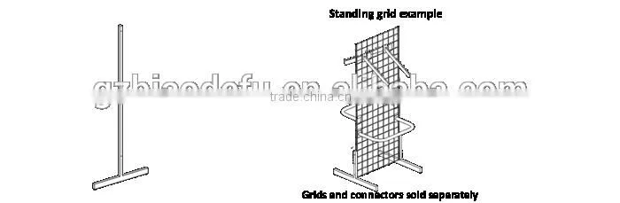 Chrome T-Legs for Gridwall Mesh,Gridwall Stand T-Legs