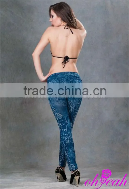 Hot design jean type seamless legging plus size girls new sexy leggings