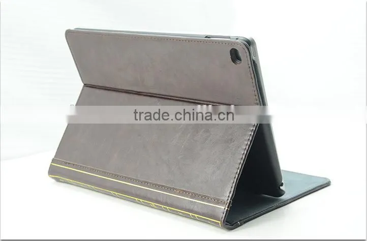 classic retro book style leather tablet case for ipad mini air pro 2 3 4 5 6 for Samsung galaxy tab S Q pro 2 3 4 5 for dell