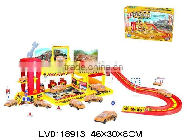 plastic parking lot toy / cartoon car / car toy