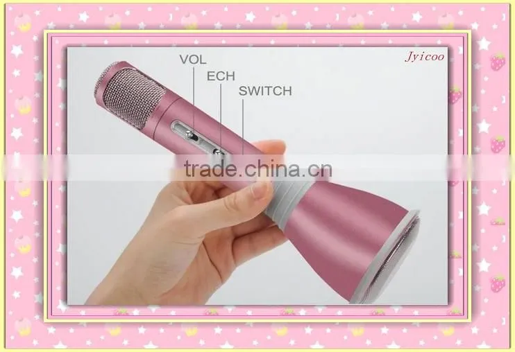 Bluetooth speaker Portable Wireless Karaoke Microphone Handheld Condenser Microphone with Speaker