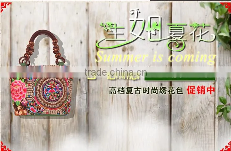 2016 new design China Tribal woman embroidery beaded handbag