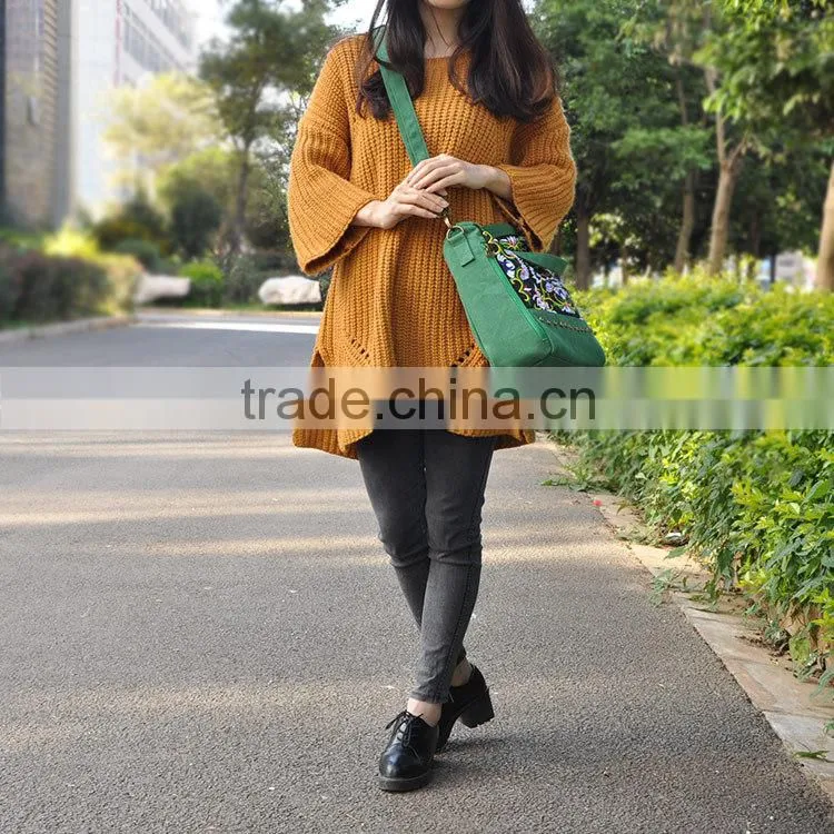 High quality shoulder bag fashion messenger bags cotton handbags women embroidery & Ethnic style bag Vintage