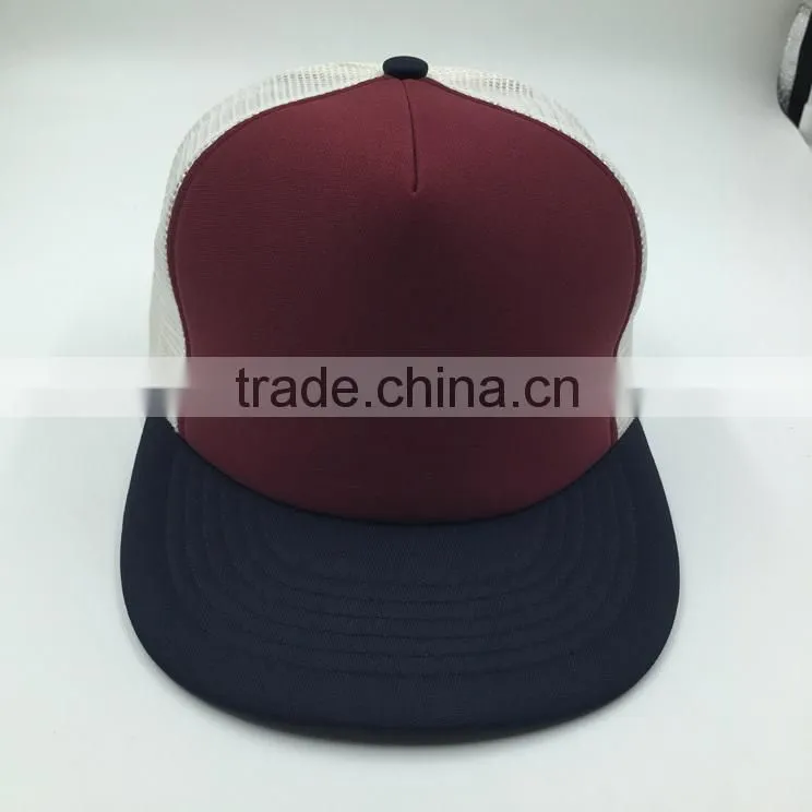 Wholesale blank 5 panel adjustable promotional baseball cap
