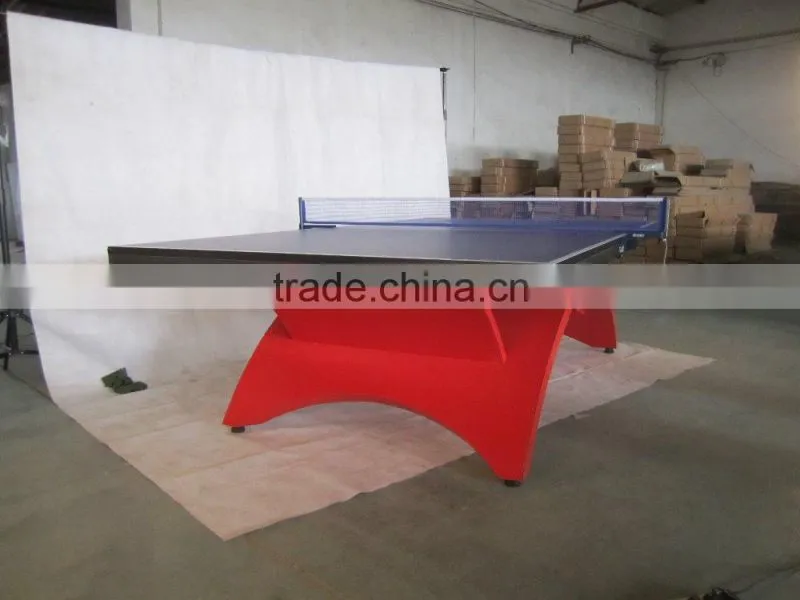 Hebei factory manufacture Tainbow shape table indoor/outdoor table Folded portable tennis table