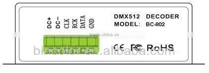BC-802-8806 DC12V-DC24V DMX 512 Decoder for IC LPD8803 LPD8806